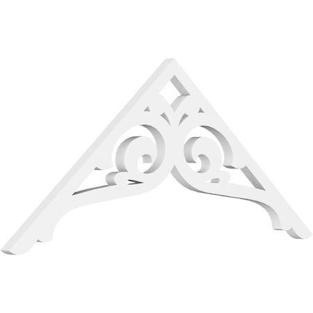 Ekena Millwork Pitch Bordeaux Architectural Grade PVC Gable Pediment, 36"W x 15"H x 1"P (10/12) GPP036X015X100BOR